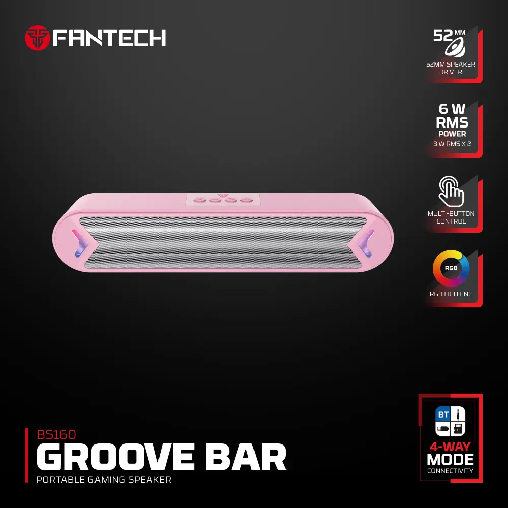 Bluetooth Zvucnik Fantech BS160 Groove BAR Pink