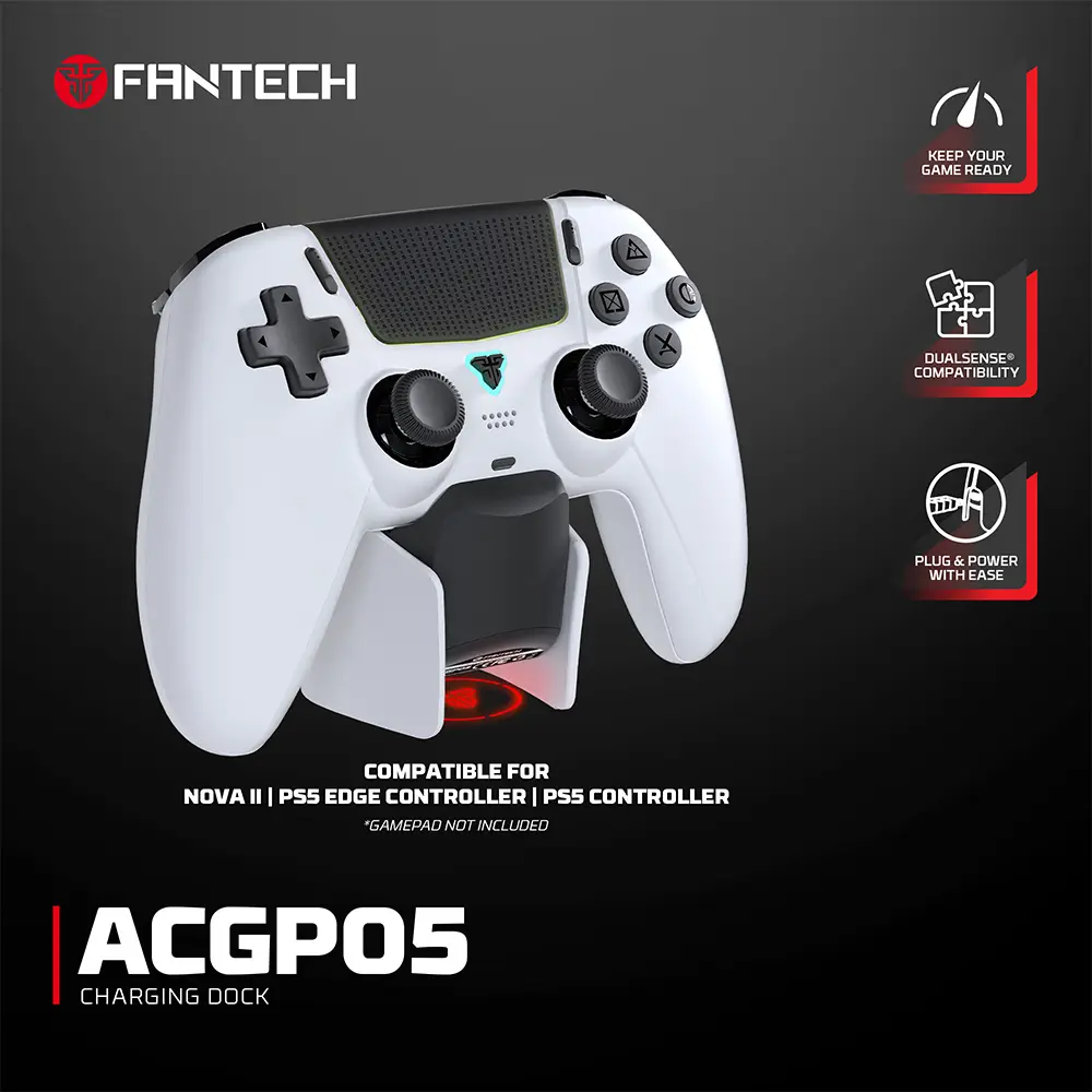 Joypad Wireless Charging Dock Fantech Acgp05 Wgp16, PS5 Compatible Beli