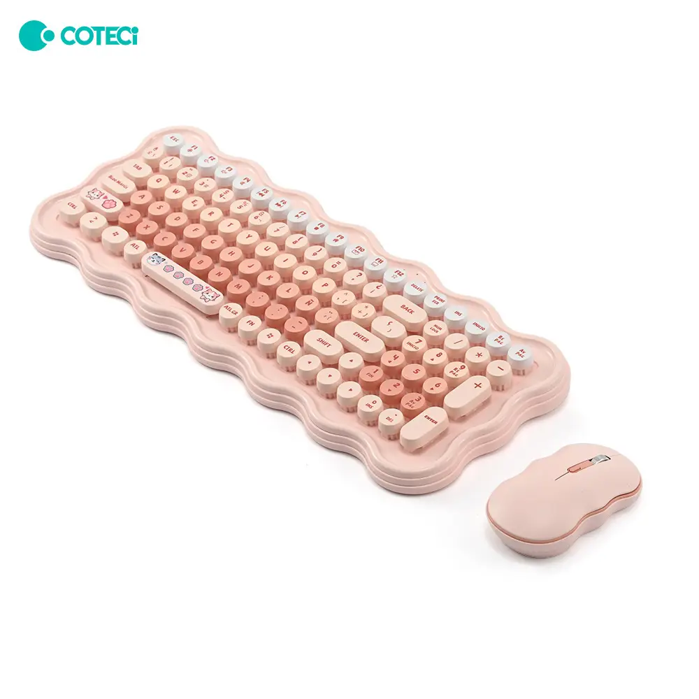 Combo Mis i Tastatura Coteci Of-056 Roze