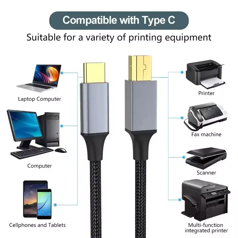 Kabl Type C na USB B Jwd-hd003 1.5m