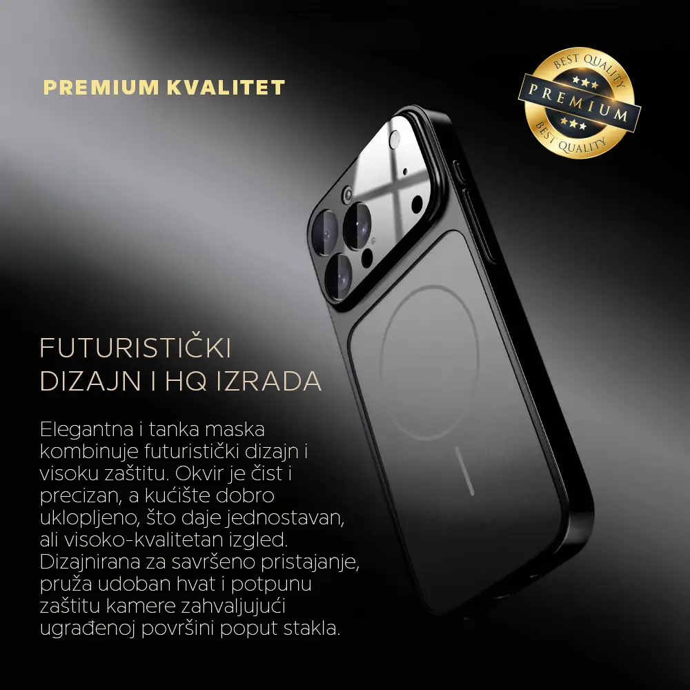 Torbica Magsafe Looklike za Iphone 17 Pro Max 6.9 Srebrna