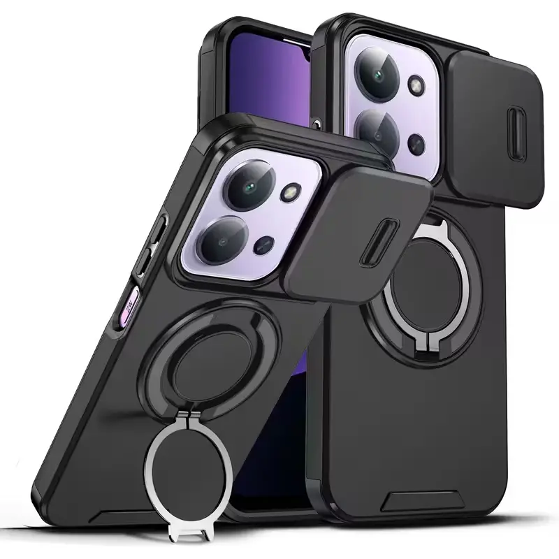 Torbica Camshield Ring Stand za Xiaomi Redmi 15C 4G EU 173MM Crna