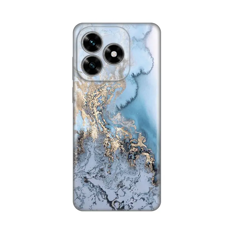 Torbica Silikonska Print za Honor X5C Plus Blue Gold Marble