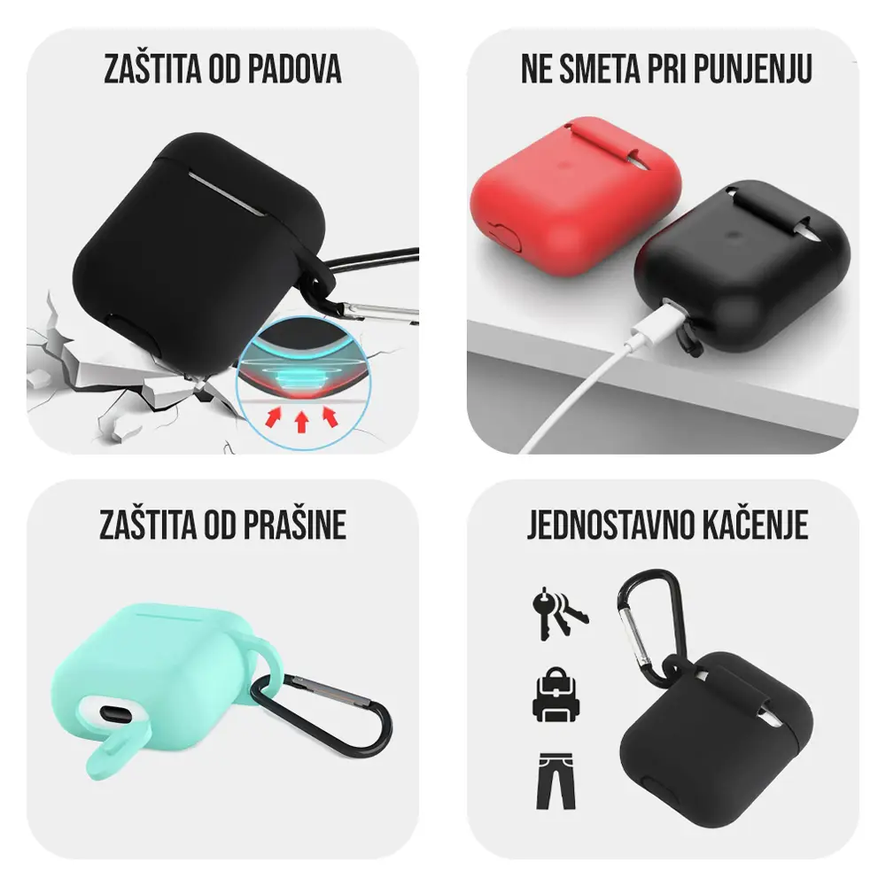 Torbica za Airpods 1/2 Ljubicasta