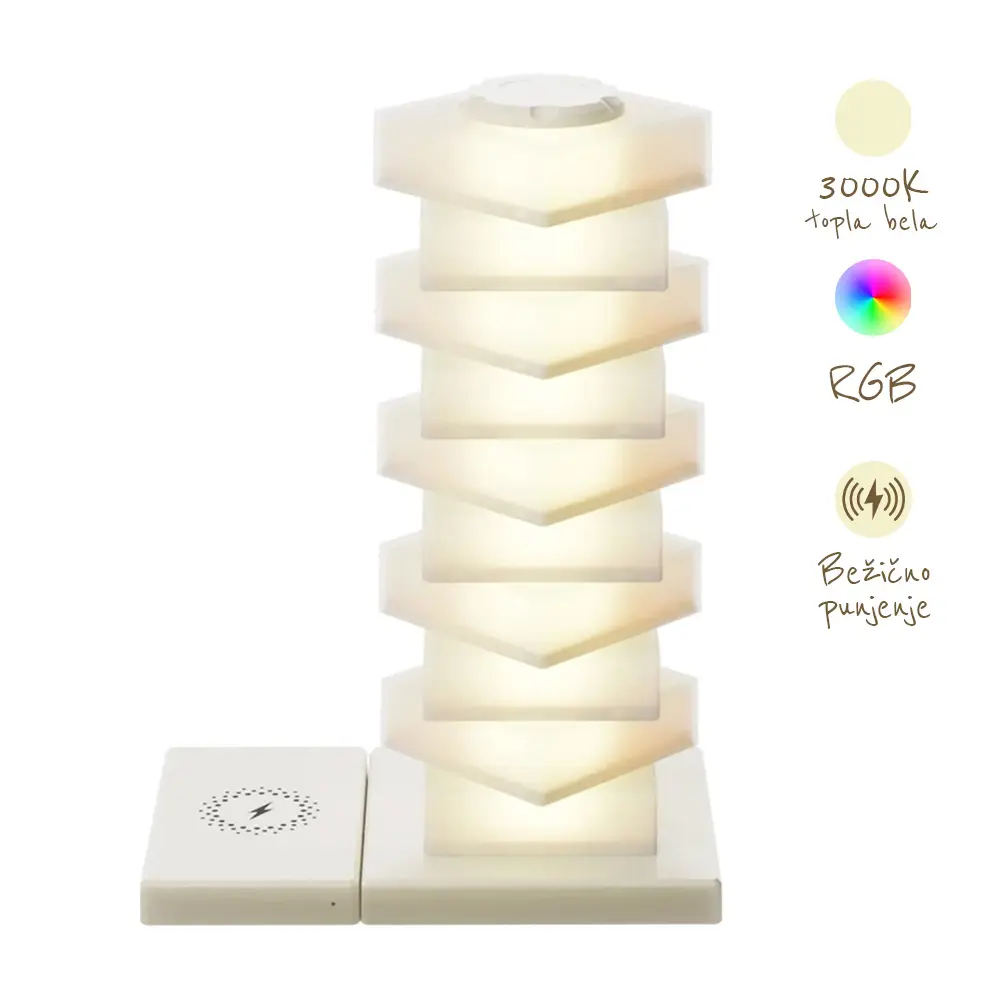LED Lampa sa Wireless Punjacem DIY02 Bela
