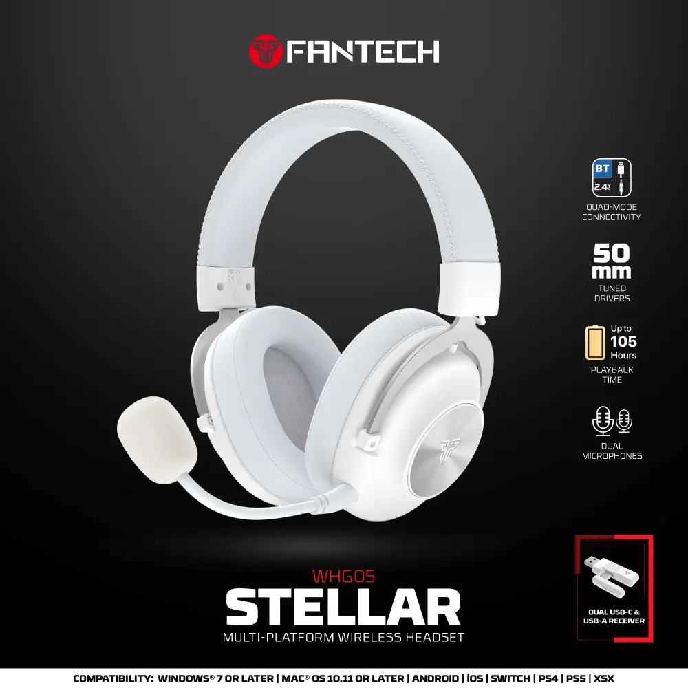 Bluetooth Slusalice Fantech Stellar WHG05 Bele