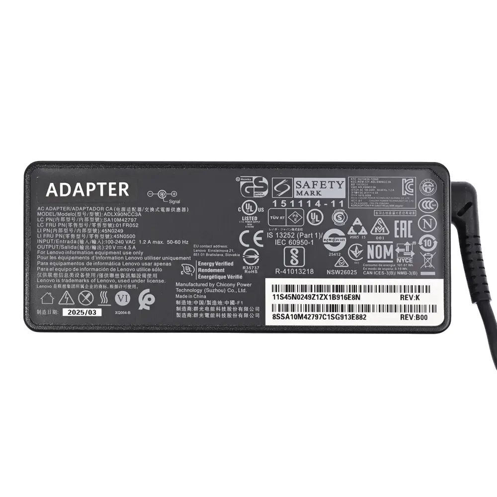 Punjac za Laptop Lenovo 20V 4.5a (4.0*1.7) Ugao 90 HQ JC