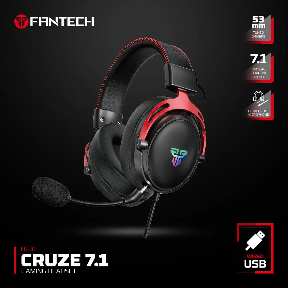 Slusalice Gaming Fantech HG31 Cruze 7.1 Crne