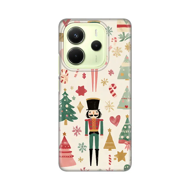 Torbica Silikonska Print za Xiaomi Redmi Note 14 4G (srb) Vintage Christmas