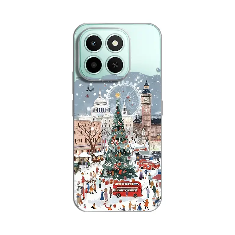 Torbica Silikonska Print Skin za Honor X6C Christmas Town