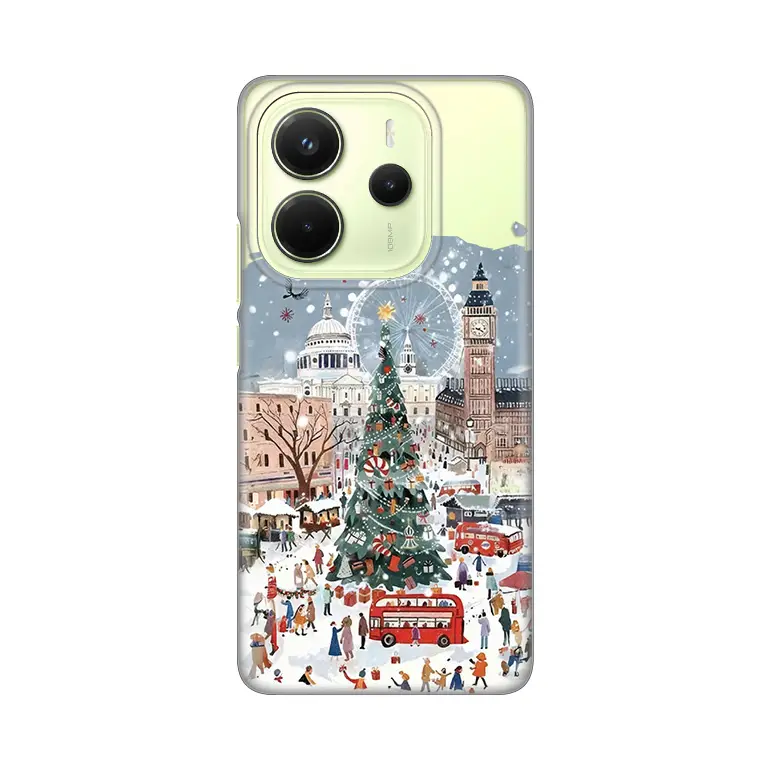 Torbica Silikonska Print Skin za Xiaomi Redmi Note 14 4G (srb) Christmas Town