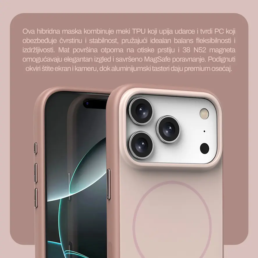 Torbica Magsafe Matte Line za Iphone 17 Pro Max 6.9 Narandzasta
