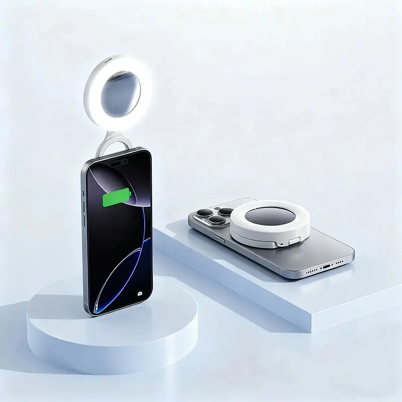 Selfie LED Svetlo Magnetic Belo