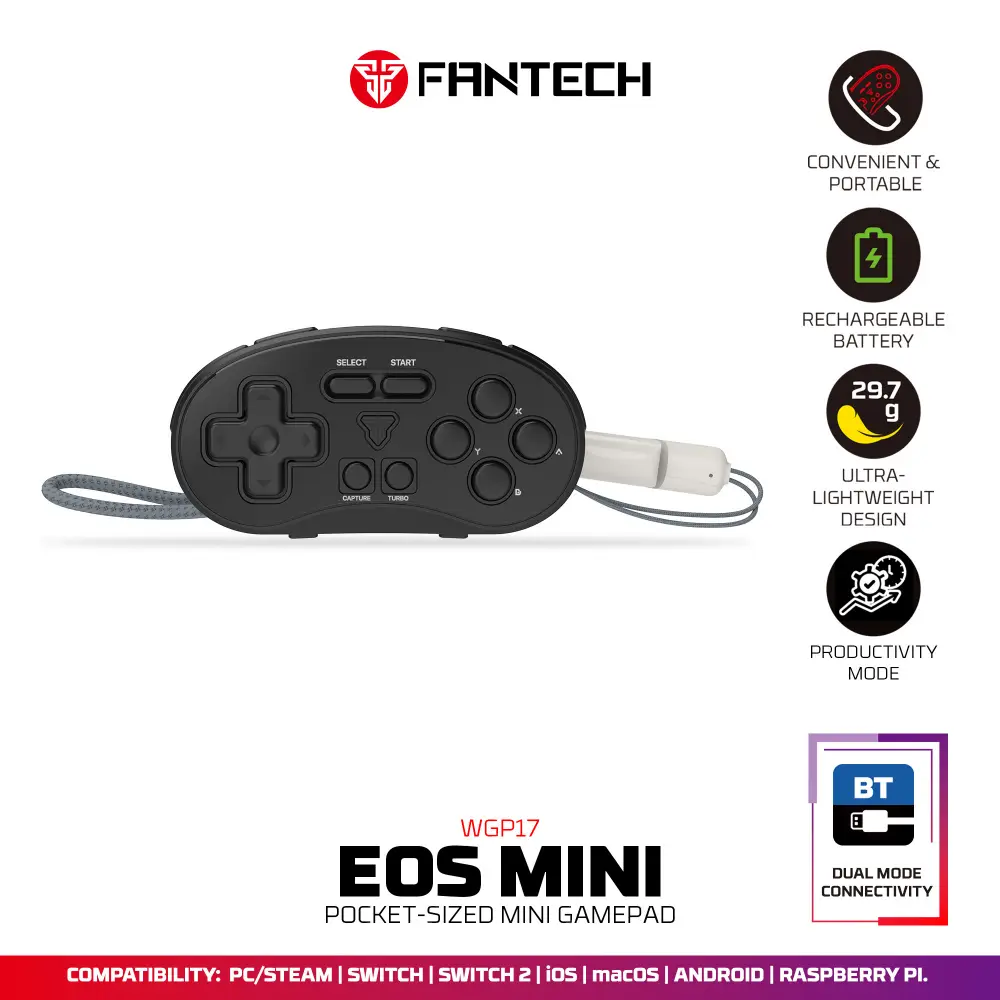 Joypad Wireless Fantech WGP17 Eos Mini Crni