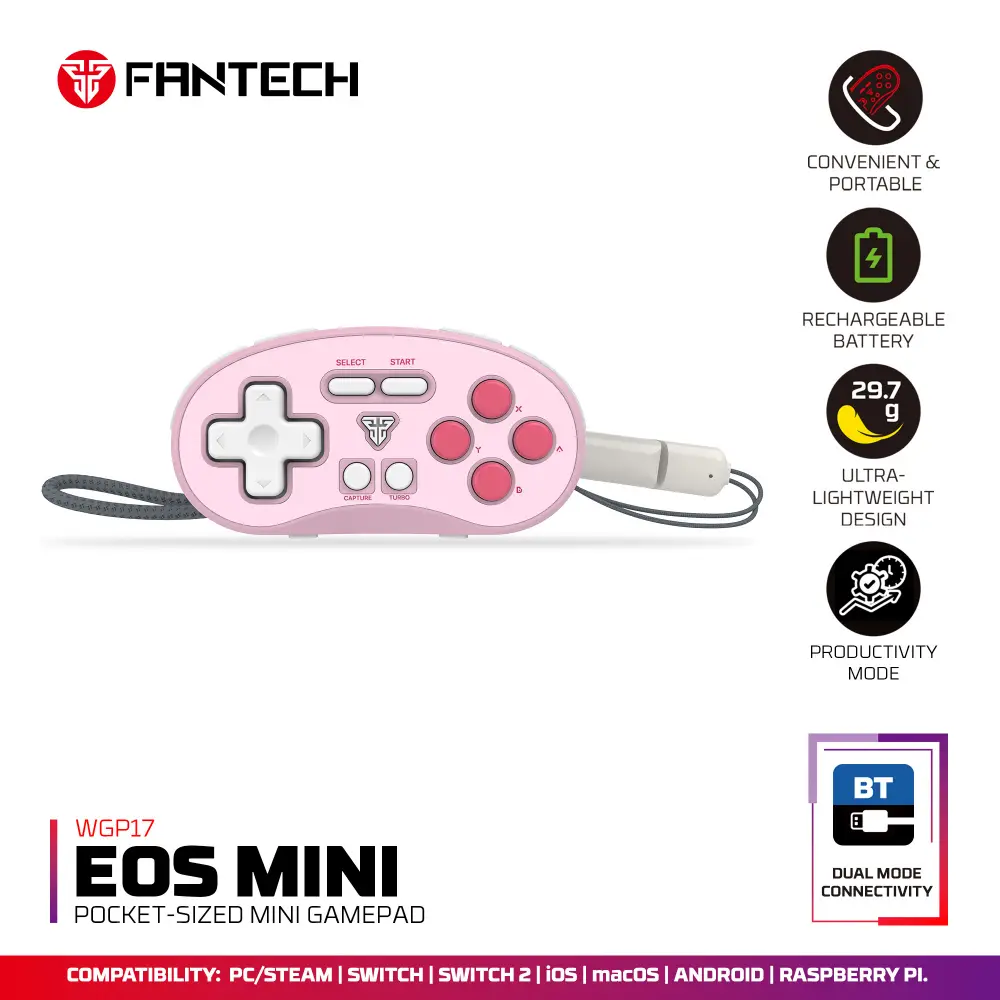 Joypad Wireless Fantech WGP17 Eos Mini Rozi