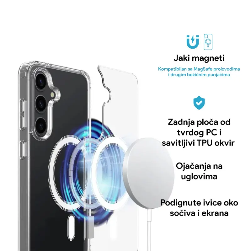 Torbica Magsafe za Samsung S941B Galaxy S26 Transparent