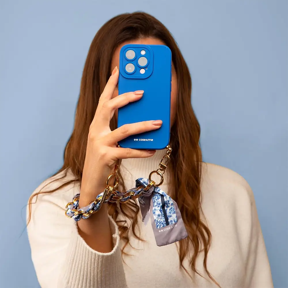 Torbica Case&me sa Maramom za Iphone 14 Pro Max 6.7 Plava