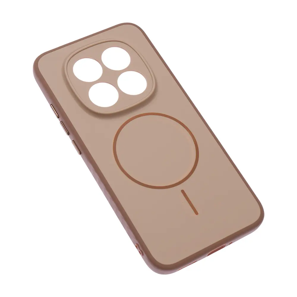 Torbica Magsafe Matte Line za Xiaomi Redmi Note 15 Pro 5G Braon
