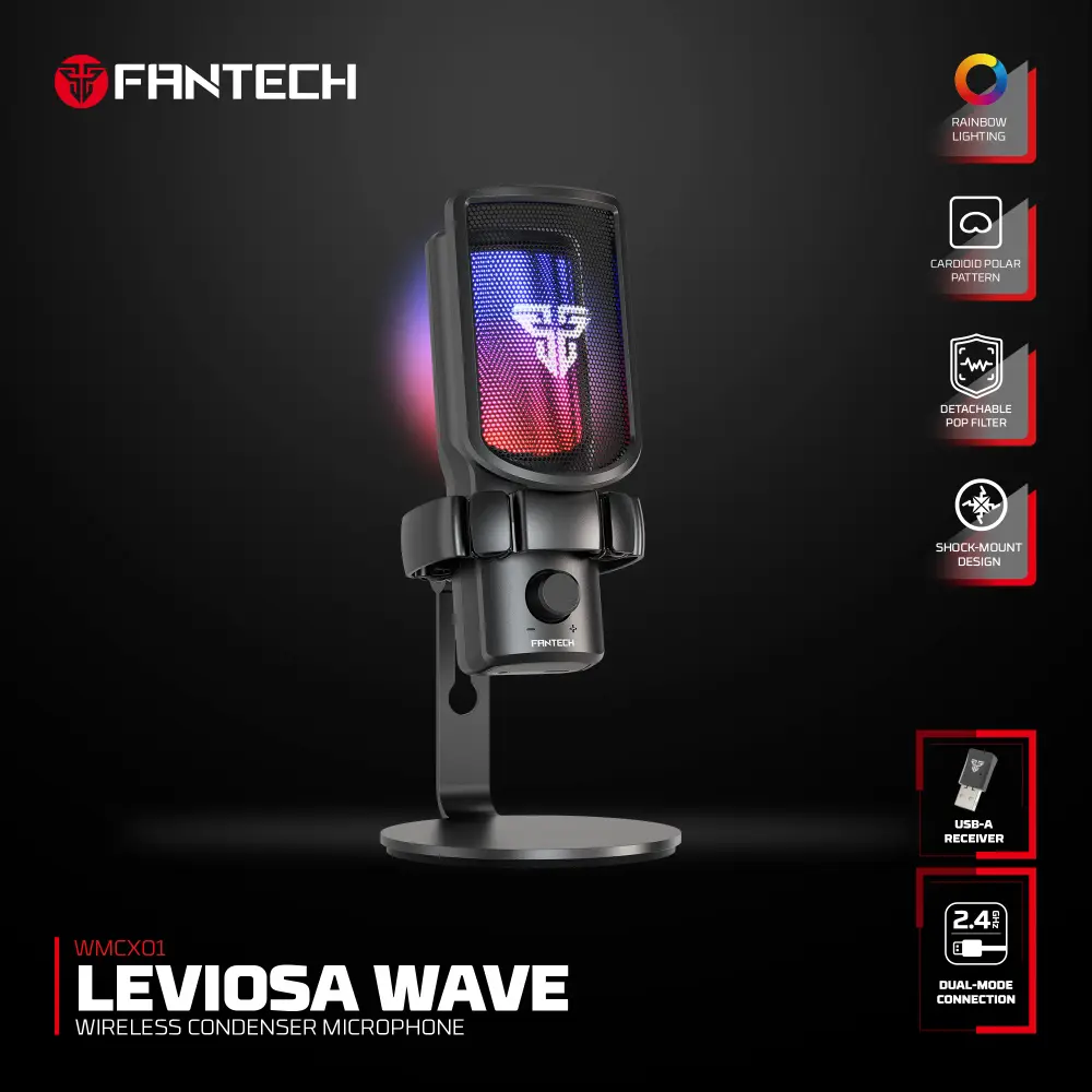 Mikrofon Wireless Fantech Wmcx01 Leviosa Wave Crni