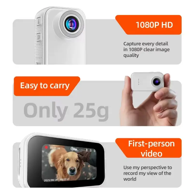 Mini Kamera F2 32GB Bela