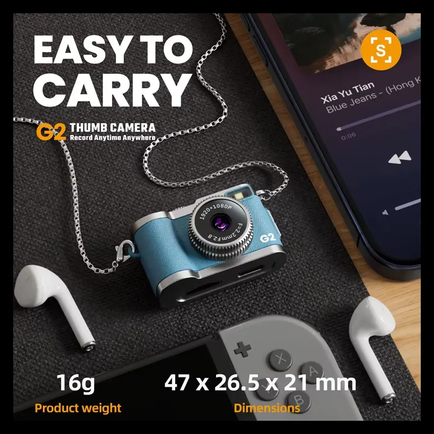 Mini Kamera G2 32GB Bela