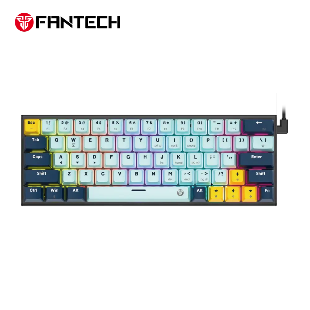 Tastatura Mehanicka Gaming Fantech Mk874v2 RGB Atom 63 Mizu Skyblue (rosie Switch)