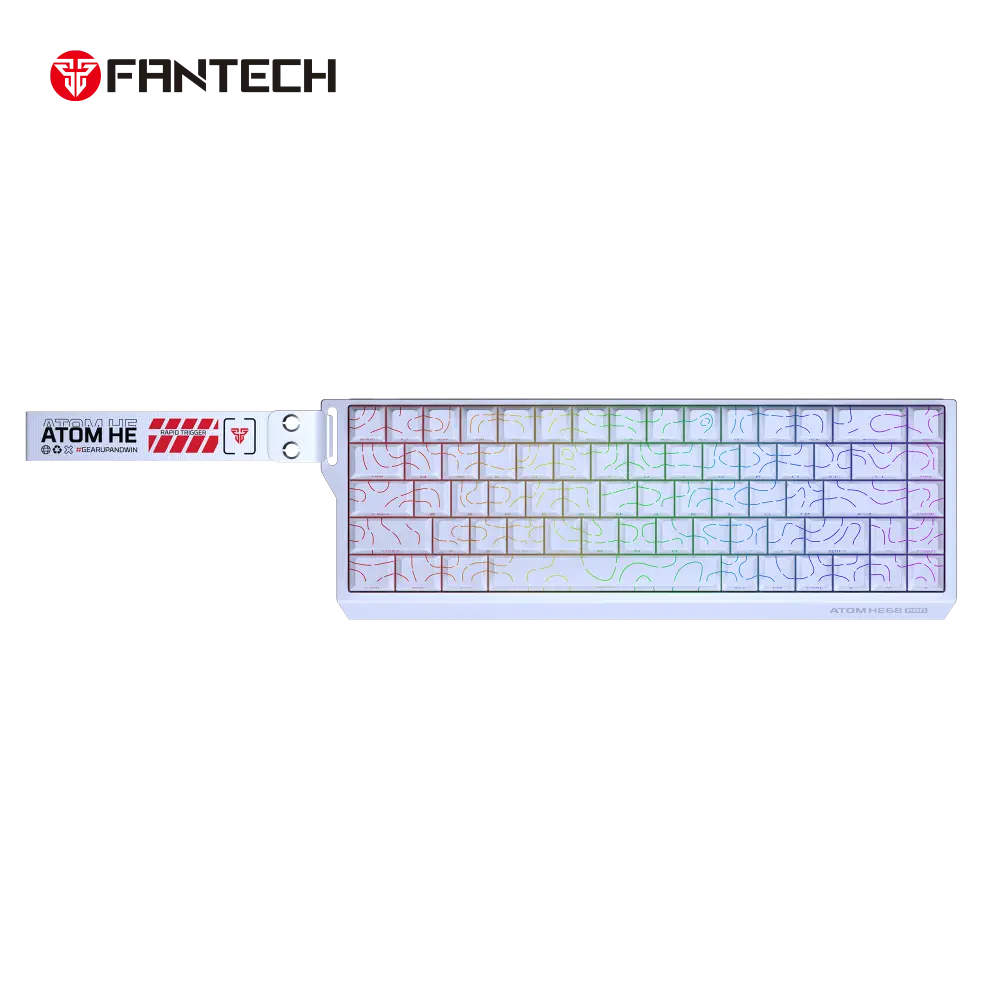 Tastatura Wired Magnetic Gaming Fantech MK922 Atom HE68 Pro Topo Bela (emerald Switch)
