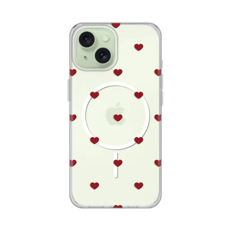 Torbica Print Magsafe za Iphone 15 6.1 Red Hearts