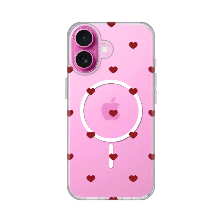 Torbica Print Magsafe za Iphone 16 6.1 Red Hearts