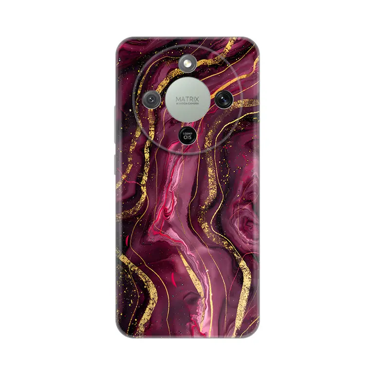 Torbica Silikonska Print za Honor Magic 8 Lite Burgundy