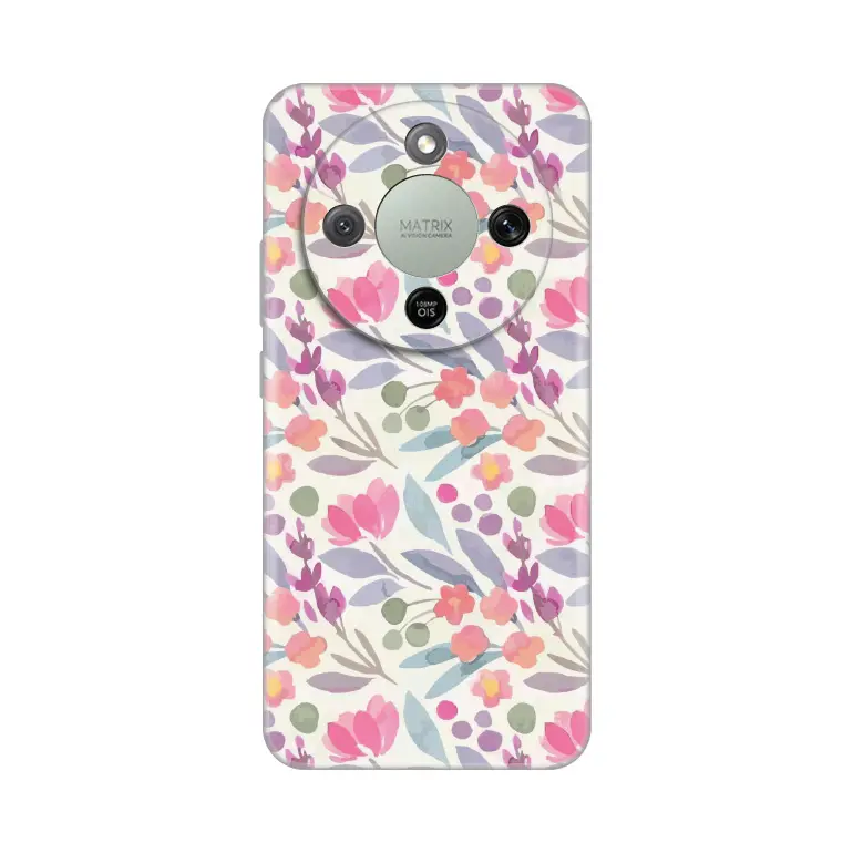 Torbica Silikonska Print za Honor Magic 8 Lite Watercolor Flowers