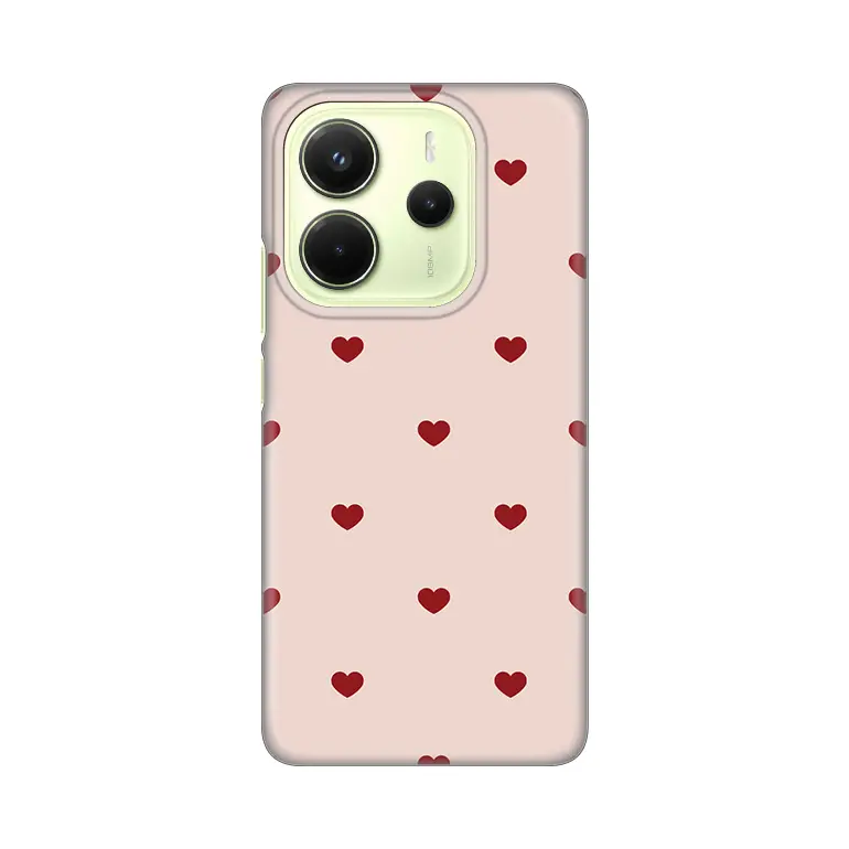 Torbica Silikonska Print za Xiaomi Redmi Note 14 4G (srb) Beige Hearts