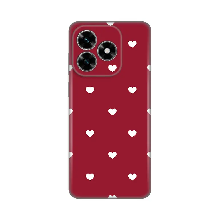 Torbica Silikonska Print Skin za Honor X5C Plus Burgundy Hearts
