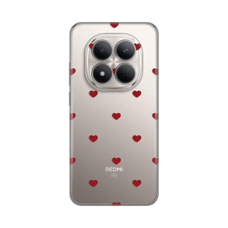 Torbica Silikonska Print za Xiaomi Redmi Note 15 Pro 5G Red Hearts