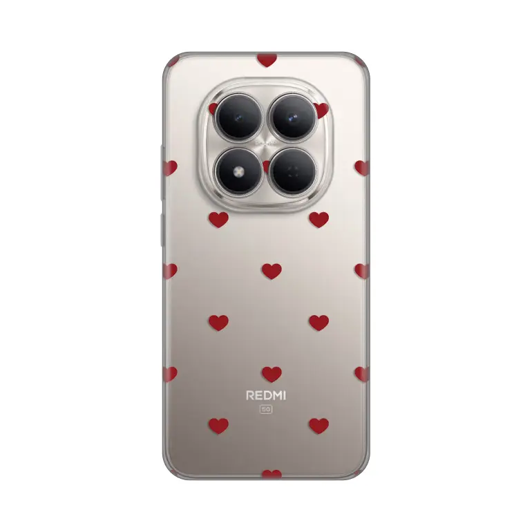 Torbica Silikonska Print za Xiaomi Redmi Note 15 Pro Plus 5G Red Hearts