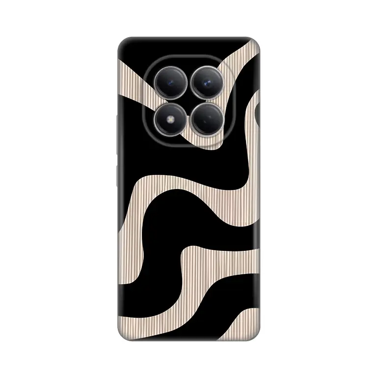 Torbica Silikonska Print Skin za Xiaomi Redmi Note 15 Pro 4G Black Flow