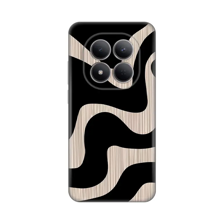 Torbica Silikonska Print Skin za Xiaomi Redmi Note 15 Pro 5G Black Flow