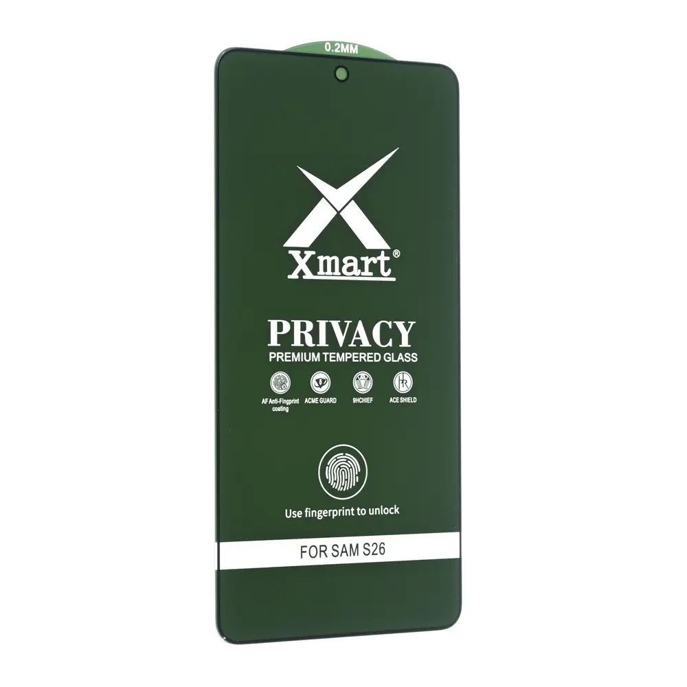 Zastitno Staklo Tempered Glass X Mart 9D Privacy za Samsung S941B Galaxy S26 (fingerprint Unlock)
