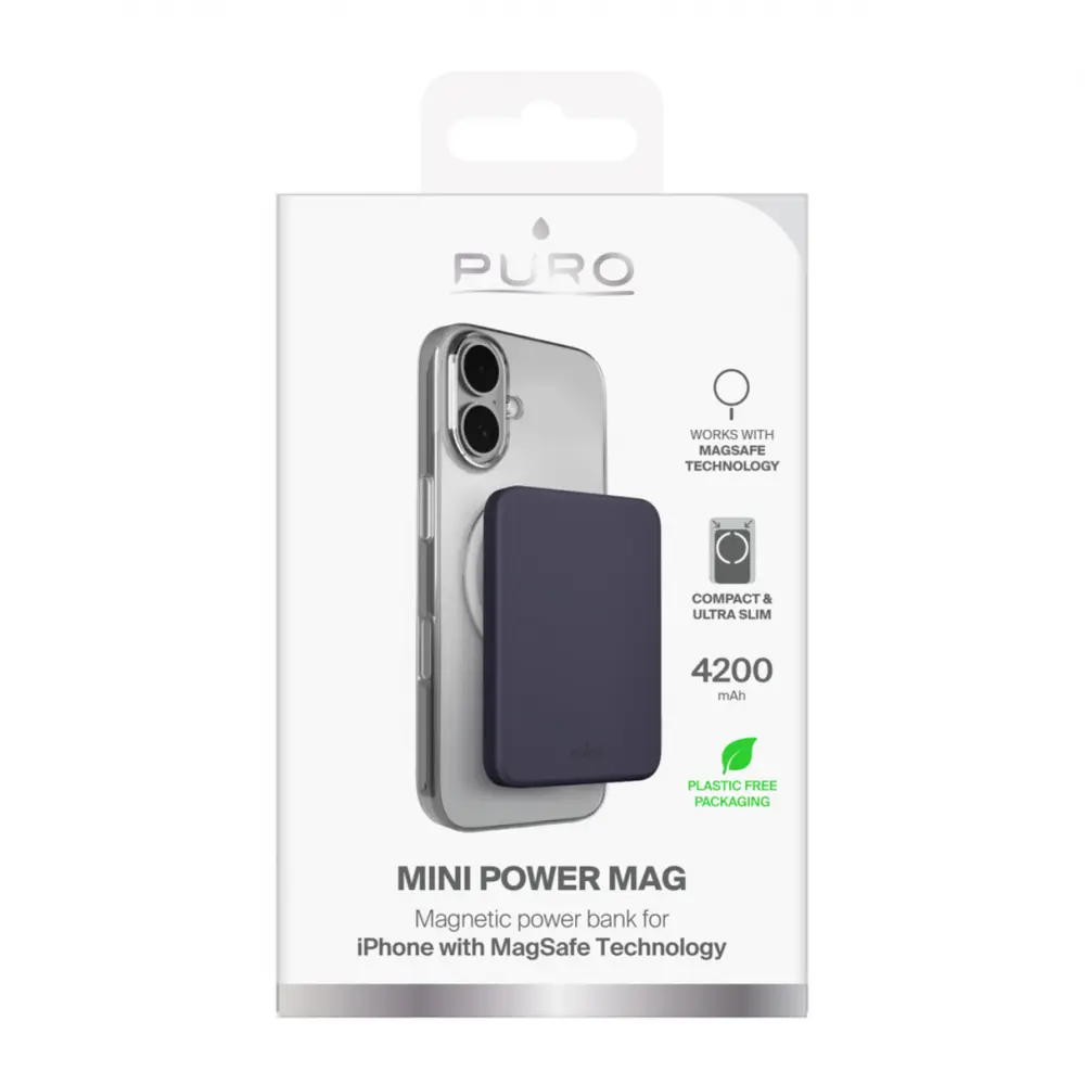 Power Bank Prenosiva Baterija PURO Magsafe 4200mah Tamno Plava