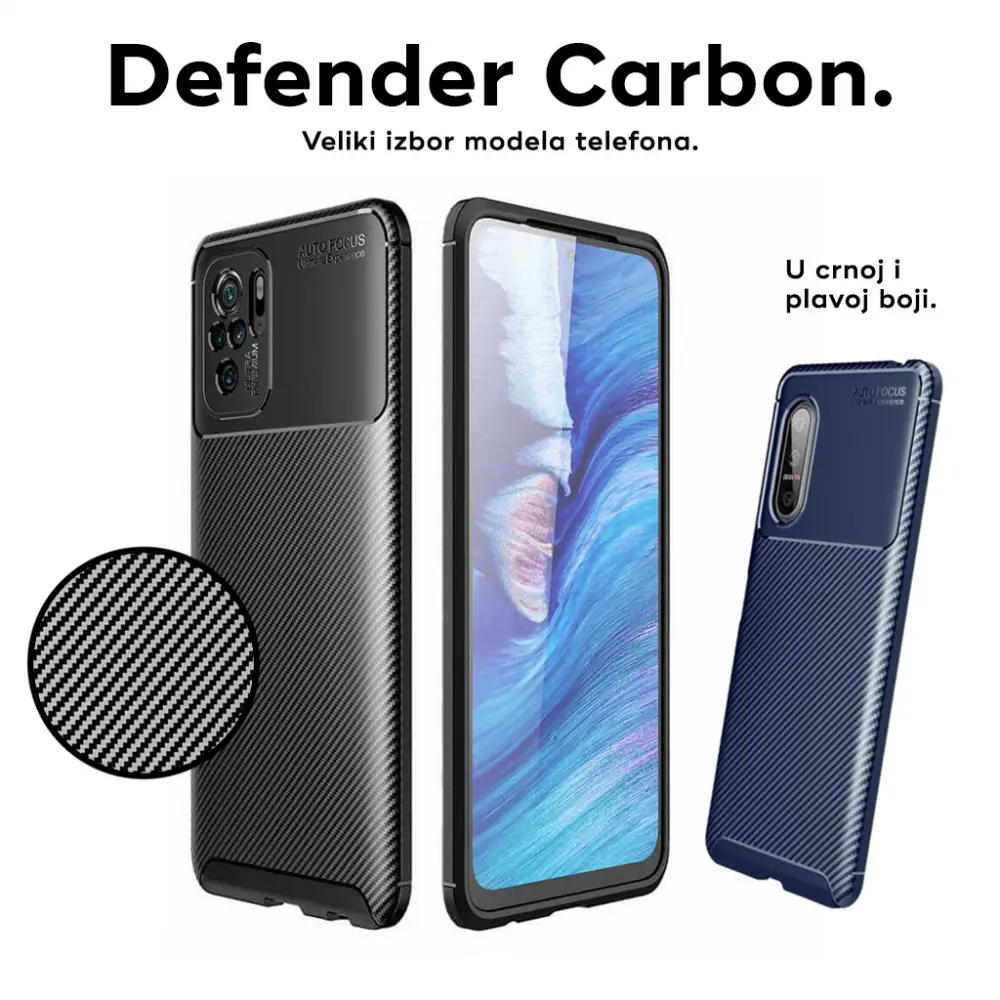 Torbica Defender Carbon za Samsung A576B Galaxy A57 5G Crna