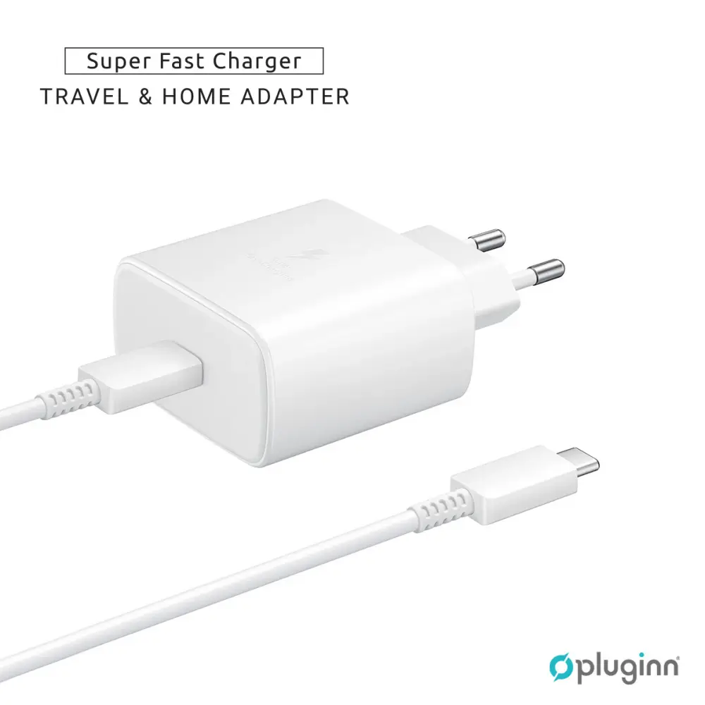 Kucni Punjac Pluginn AJ-45 KP45W PD Fast 45W za Samsung sa PD Type C Kablom CE Beli