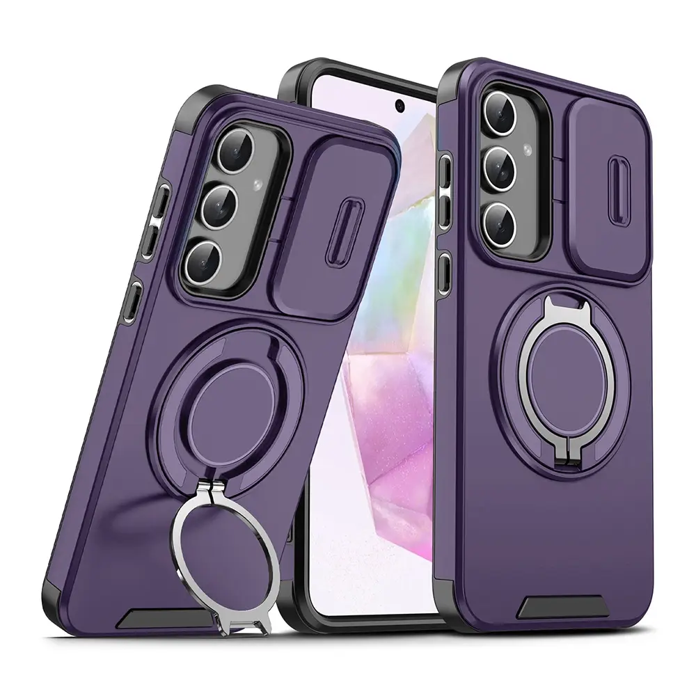 Torbica Camshield Ring Stand za Samsung A576B Galaxy A57 5G Ljubicasta