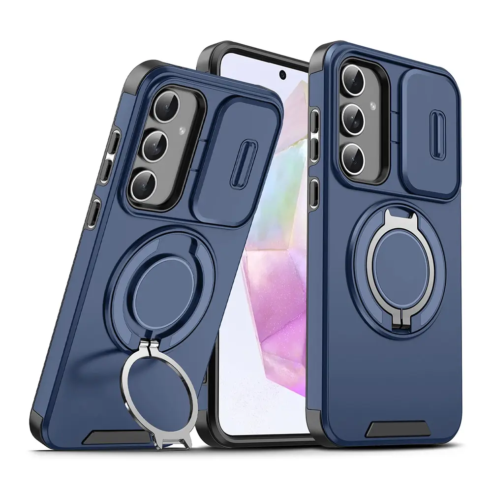 Torbica Camshield Ring Stand za Samsung A576B Galaxy A57 5G Plava