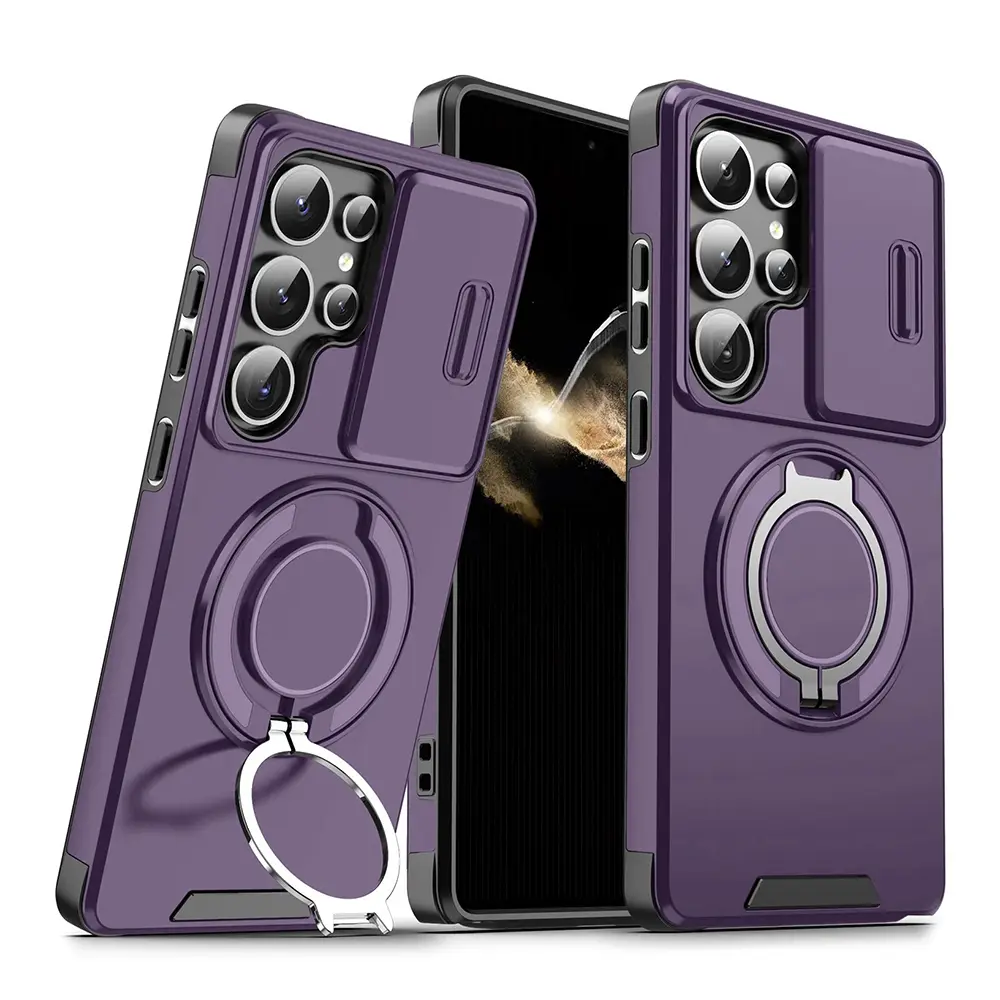 Torbica Camshield Ring Stand za Samsung S948B Galaxy S26 Ultra Ljubicasta