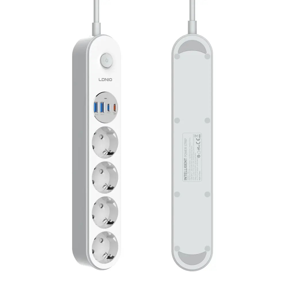 Produzni Kabl Ldnio SE1-C 2500W Eu, 4 Uticnice 2XUSB 12w, 2XPD 20W Beli 2M