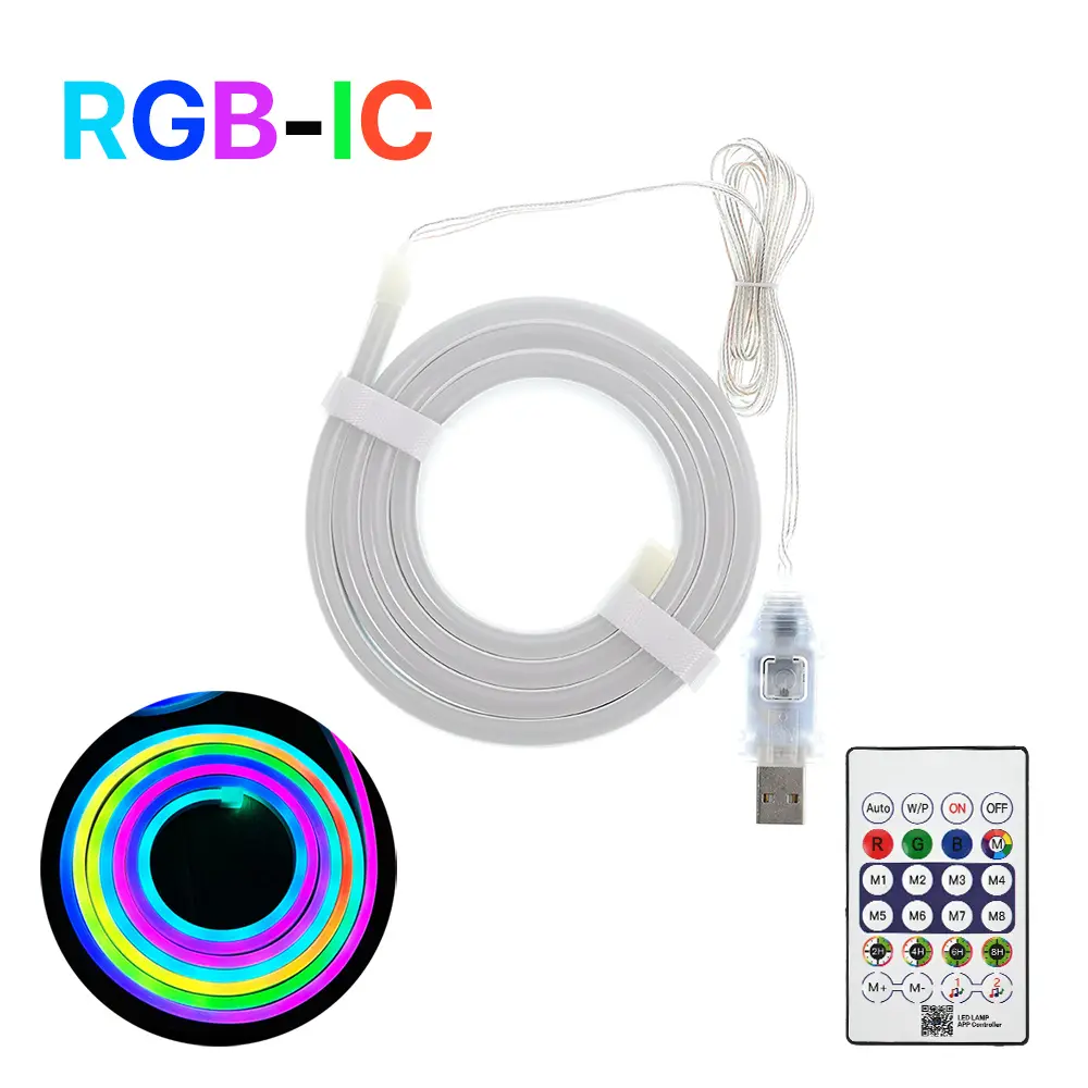 LED Svetlo Neon Rope RGB 1M