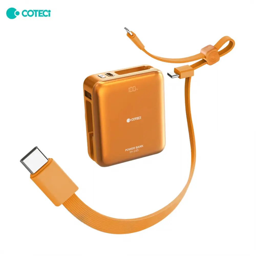 Power Bank Prenosiva Baterija Magnetic Coteci Ih-145 3U1 Narandzasta