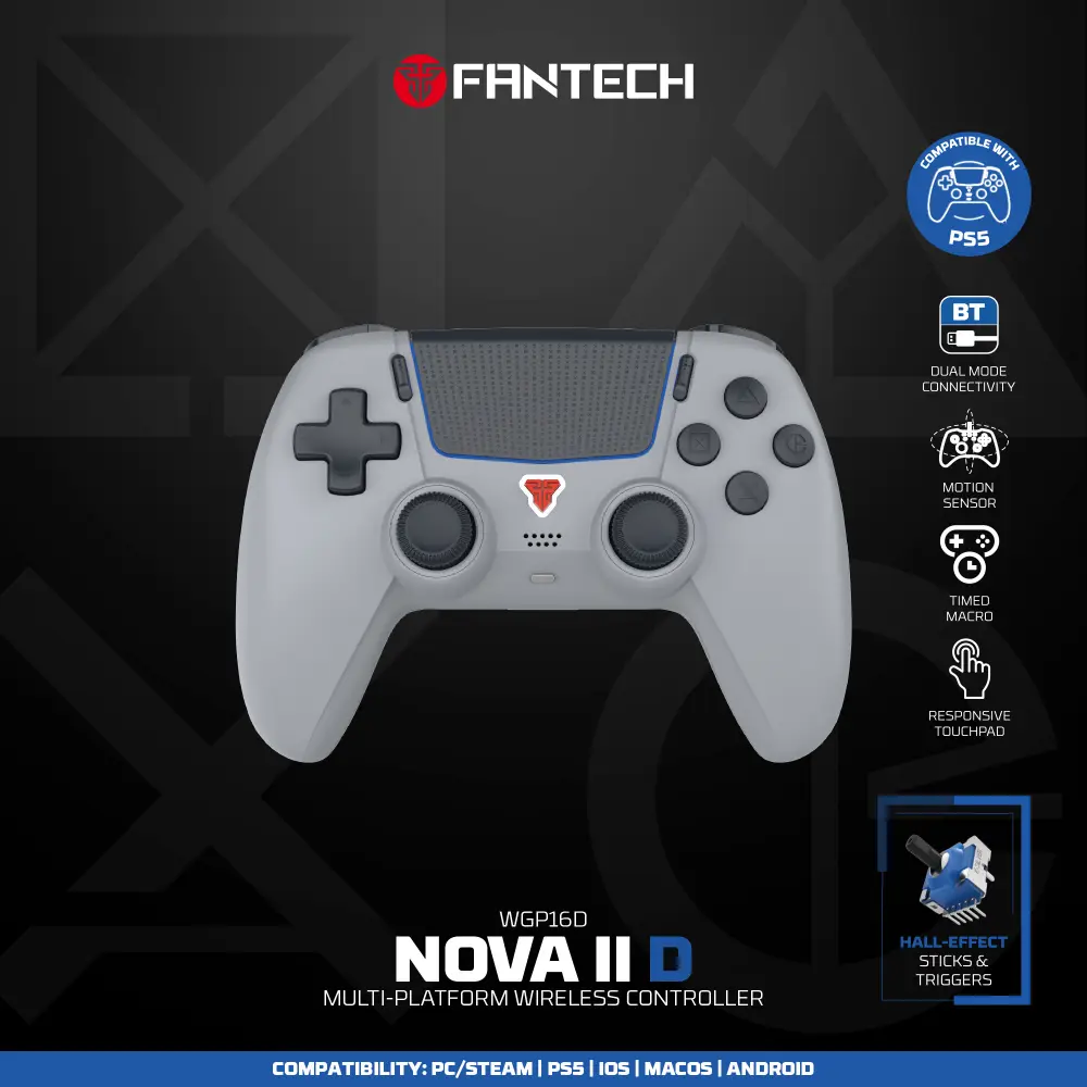 Joypad Wireless Fantech Wgp16d Nova II D Sivi