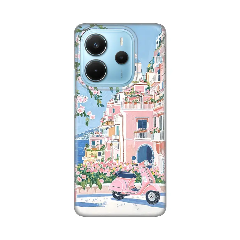 Torbica Silikonska Print za Xiaomi Redmi Note 14 4G (srb) Pink Italy