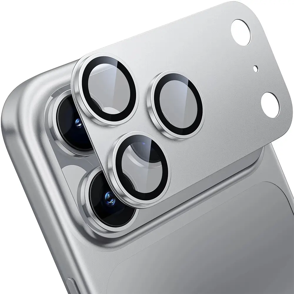 Zastita Kamere Full Cover za Iphone 17 Pro Max Srebrna